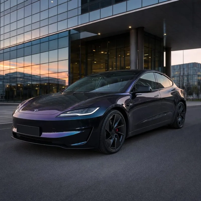 Seven-color Black Vinyl Wrap — appearance reference