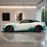 Diamond White Shift Pine Green Vinyl Wrap 5