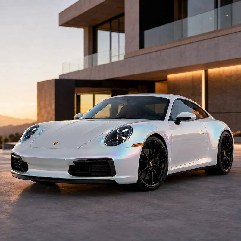Laser White Vinyl Wrap — appearance reference
