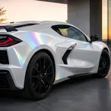 Rainbow Laser White Vinyl Wrap 9