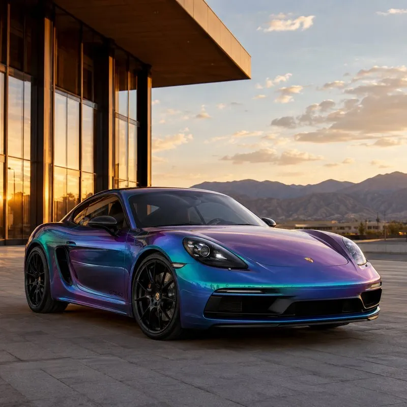 Chameleon-Purple Blue Green Vinyl Wrap — appearance reference