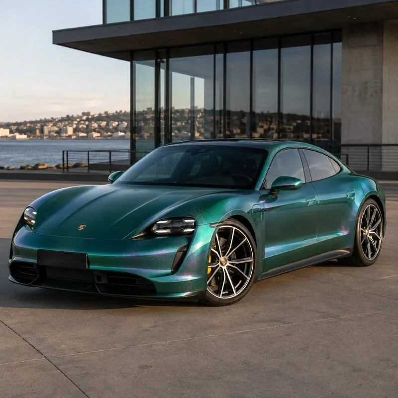 Aurora Diamond Green Color PPF — appearance reference