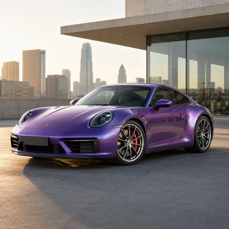 Aurora Diamond Purple Color PPF — appearance reference