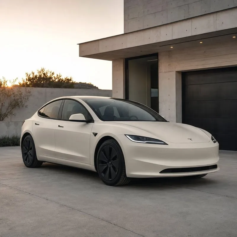 Ultra-Matte Liquid Metal Crescent White Vinyl Wrap — appearance reference