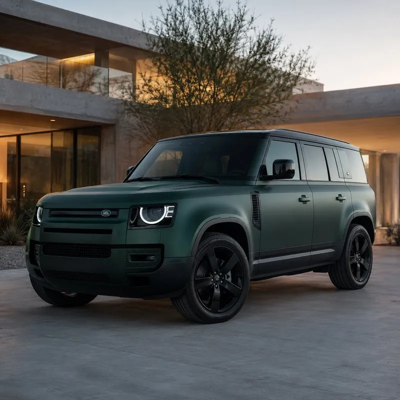 Ultra-Matte Metallic Jet Green Vinyl Wrap — appearance reference