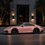 Matte Liquid Metal Shell Pink Vinyl Wrap 5