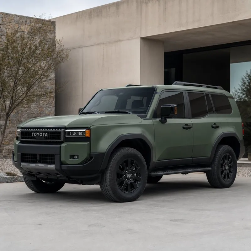 Satin Army Green Color PPF — appearance reference