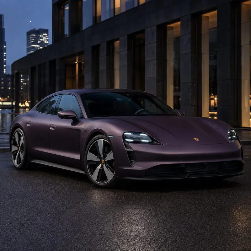 Satin Black Pinot Purple Vinyl Wrap — appearance reference