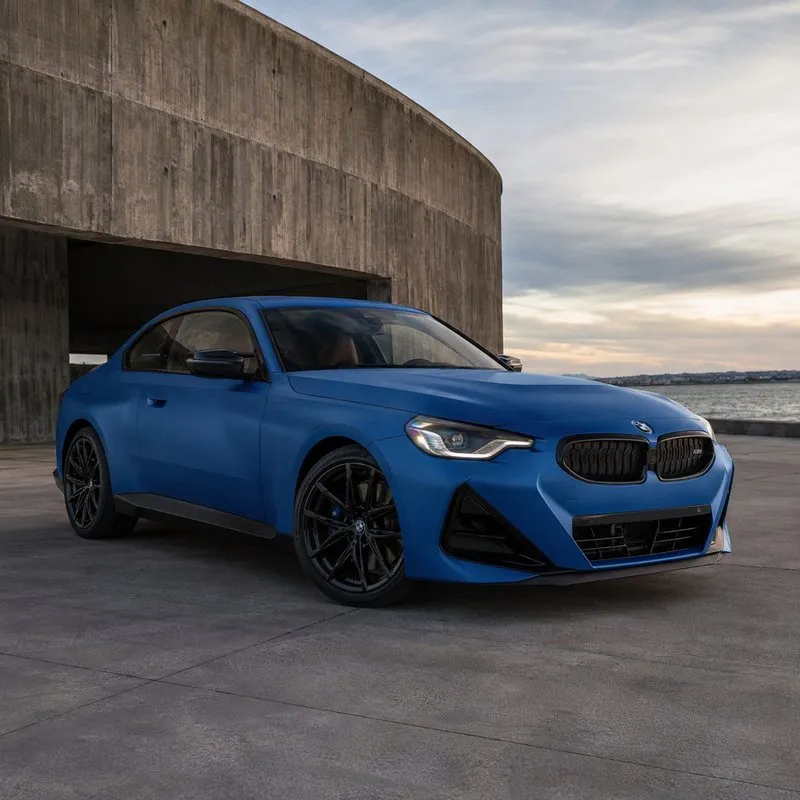 Satin Metallic Blue Vinyl Wrap — appearance reference