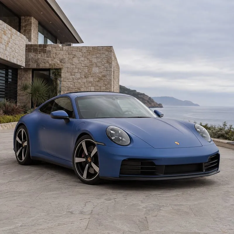 Matte Blue Enchanting Gold Color PPF — appearance reference